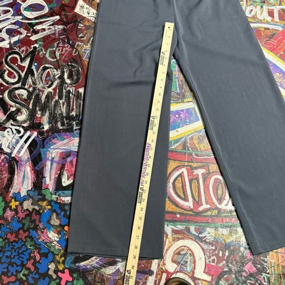 Minimalist Gray Blue High-Neck Jumpsuit - Wide-Leg, Size Large, Zip Closure - Picture 8 of 11